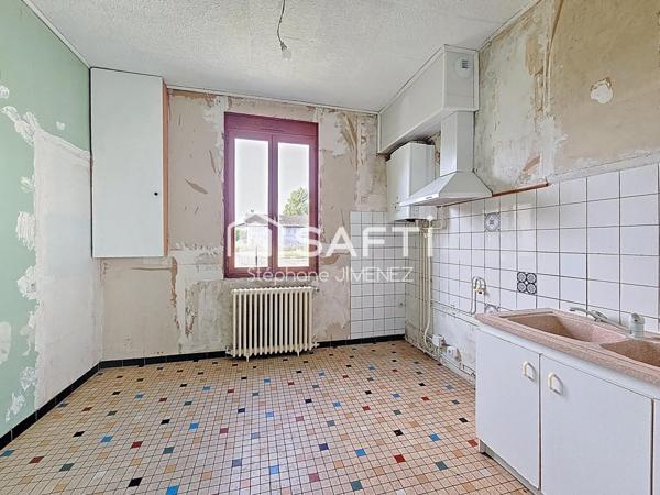 Maison de 67m² à rénover sur beau terrain de 1050 m²