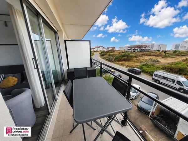 Appartement Hardelot Plage studio cabine 23 m2 avec  vue mer et terrasse