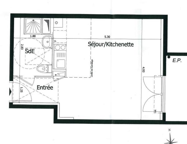 Appartement Gif Sur Yvette 1 pièce(s) 29 m2