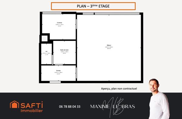 Studio 31 m2 Corniche Concarneau