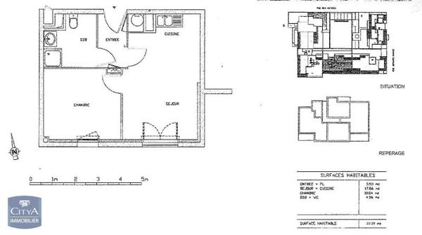 Appartement à louer 2 pièces 36.84m²