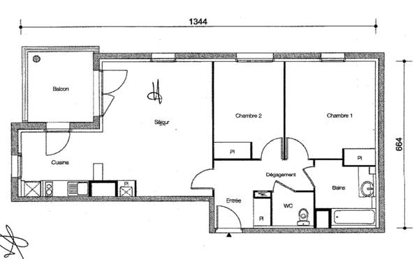 Appartement
                                                                                                                                                                                                                                                                                                                        3 pièce(s)                                                                                                                                                                                                          2 chambre(s)                                                                                                                                                                                                          70  m²