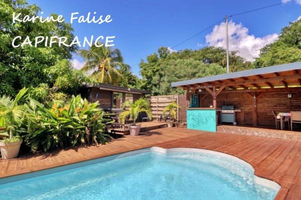 A vendre SAINTE LUCE (972) - Villa T4 avec piscine, bungalow et appartement T3 proche plage