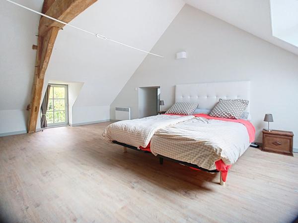 Belle longère à vendre sur les Bords de Loire dans un cadre bucolique offrant de beaux volumes et un joli jardin entièrement clos au calme