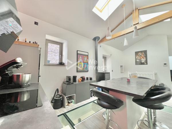 Maison de ville de type 3 avec garage, terrasse et jardinet
