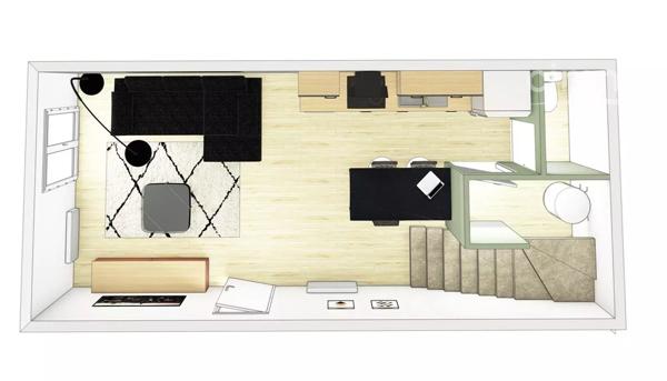 T2 duplex de 45 m² avec jardin clôturé de 15 m²