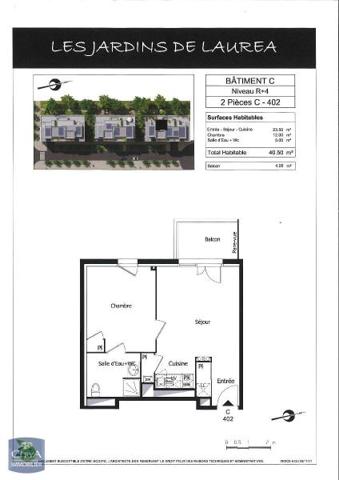 Appartement à louer 2 pièces 40.5m²