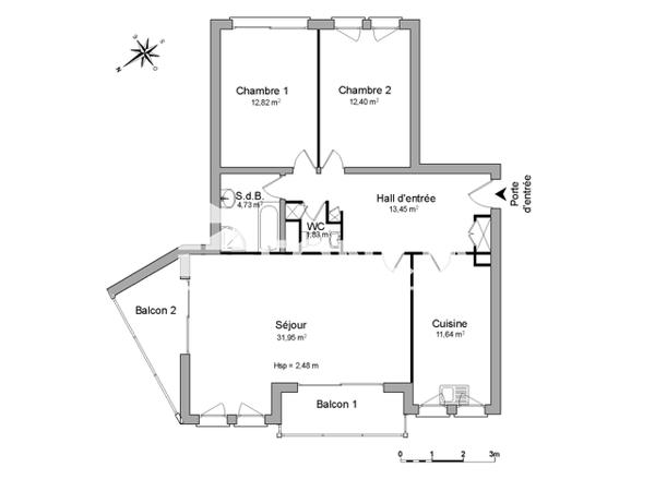 Location Appartement 3 pièces 88.82 m² - 8 RUE DE LA GARE Saverne 67700