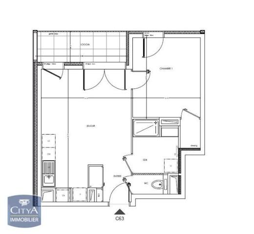 Appartement à louer 2 pièces 41.29m² Annecy (74000)