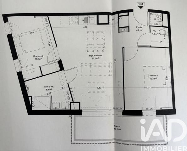 Appartement à vendre 3 pièces 62 m² Saint-Vincent-de-Paul