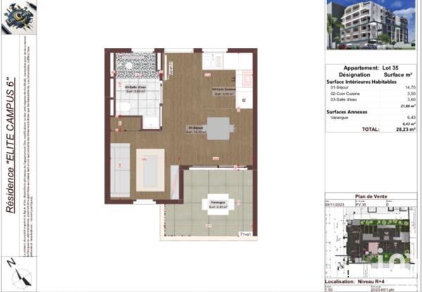 Appartement 1 pièce de 30 m² à TAMPON (KM 14) (97430)