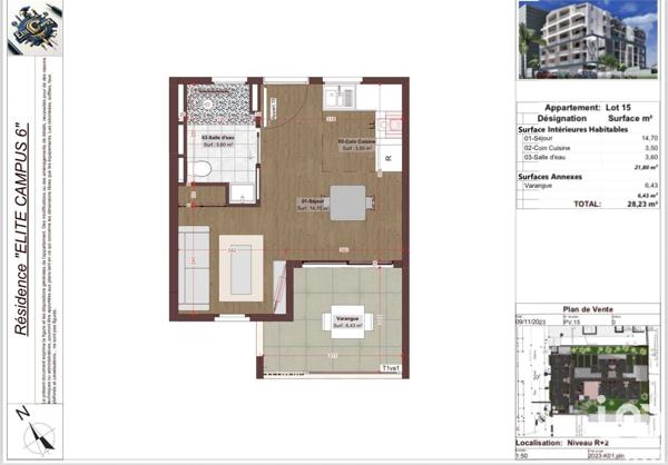 Appartement 1 pièce de 30 m² à TAMPON (KM 14) (97430)