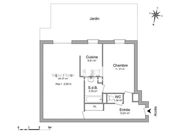 Location Appartement 2 pièces 65.33 m² - 16 RUE CAMILLE PELLETAN Talence 33400