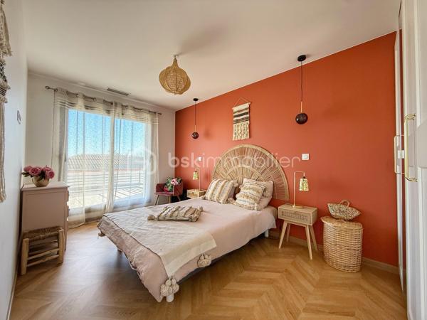 Anna Morra vous propose, à Saint-Simon, dans un quartier calme et résidentiel proche des commodités, cette magnifique villa contemporaine T6 édiffiée en 2023, avec piscine et garage sur un terrain clos de 487m2.

Cette villa moderne d’environ 200 m² offre des prestations haut de gamme et un confort de vie rare. 
Le bien se distingue par ses nombreuses baies vitrées et fenêtres fixes, apportant une luminosité exceptionnelle dans toutes les pièces.

Le rez-de-chaussée se compose d’une entrée avec rangement, d'un wc indépendant avec lavabo, d’un bureau pouvant servir de chambre, d’une vaste pièce de vie de plus de 80m2m² avec baie vitrée à galandage cuisine US et cheminée électrique.

La cuisine américaine est entièrement aménagée et équipée avec four, plaque gaz et électrique, micro-ondes, machine à café et lave-vaisselle. Elle donne directement accès à l’arrière-cuisine /buanderie, qui elle-même permet d’accéder au garage, offrant ainsi un agencement pratique et fonctionnel.
Une suite parentale complète avec chambre, dressing et salle d’eau privative avec douche à l'italienne, complètent ce niveau.

À l’étage, un bel espace mezzanine dessert trois chambres, deux avec placards aménagés et une avec dressing, dont deux possèdent chacune une terrasse privative.
La salle de bain, élégante et spacieuse, propose une baignoire, une douche à l’italienne, un meuble double vasque et une terrasse avec claustra.
Un WC indépendant complète ce niveau.

Le jardin clos, intime et soigneusement aménagé, offre une piscine au sel 3 × 9 m avec liner armé modèle Bali, ainsi qu’un pool house avec WC.

La pelouse synthétique garantit un entretien minimal .
Un puit relié à l’arrosage automatique goutte-à-goutte et aux WC, optimise la gestion de l’eau.
Côté extérieur, la villa dispose de deux terrasses couvertes, parfaites pour profiter du jardin et de la piscine en toutes saisons.

La maison bénéficie d’équipements haut de gamme :menuiseries aluminium, volets roulants électriques, climatisation gainable Airzone, VMC hygro, cumulus thermodynamique, cheminée électrique, portail automatisé et garage isolé avec rideau motorisé.

Villa sous garantie décennale. 
Un bien rare à Saint-Simon, alliant modernité, qualité et confort absolu, inondé de lumière naturelle et parfaitement pensé pour la vie familiale.