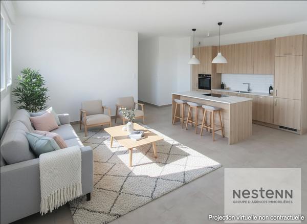 Appartement Neuf Montpellier, TVA 5,5 %, 3 pièces neuf de 66 m² avec terrasse de 12m², une place de parking