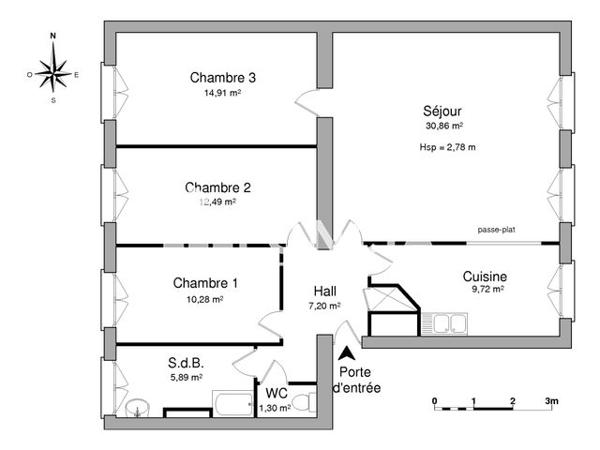 Location Appartement 5 pièces 92.65 m² - 46 RUE MULATIERE Saint-etienne 42100