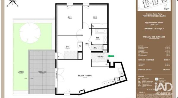 Appartement (neuf) à vendre 4 pièces 84 m² Thonon-les-Bains
