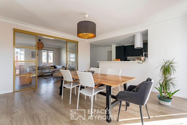 Appartement rénové en dernier étage avec une terrasse plein ciel de 122m2