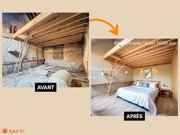 Maison de bourg à rénover – Fort potentiel d’aménagement à Messei (à 5 min de Flers)