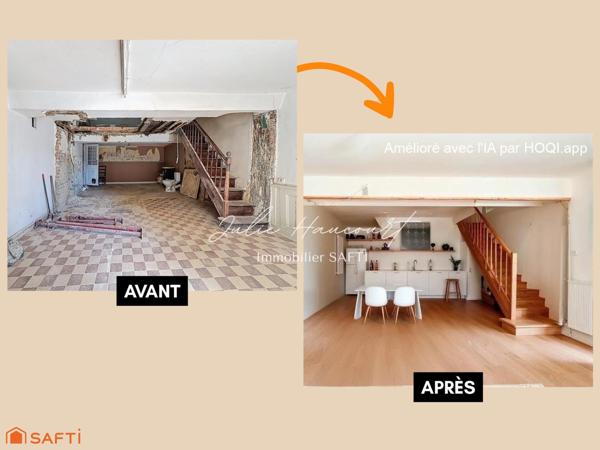 Maison de bourg à rénover – Fort potentiel d’aménagement à Messei (à 5 min de Flers)