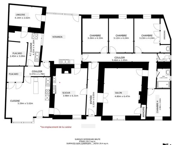 Dpt Vendée (85), à vendre entre CHALLANS et NOIRMOUTIER à SAINT GERVAIS maison de bourg de 210 m² sur 879 m² de terrain clos avec puits