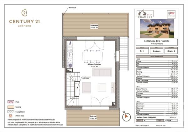 Appartement Triplex à vendre  4 pièces - 86,90 m2 MONTRIOND - 74