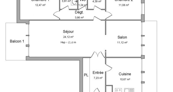 Location Appartement 4 pièces 90.09 m² - Avignon 84000