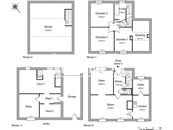 Location Maison 4 pièces 98.55 m² - 28 RUE ROLAND LAMBERT Charleville Mezieres 08000