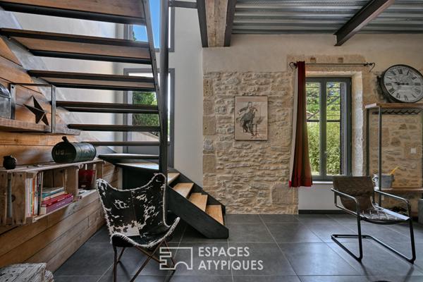 Maison de village rénovée avec jardin et garage proche du Pont du Gard