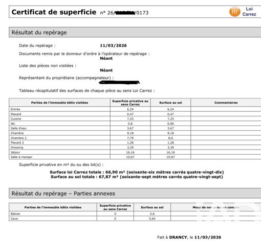 Appartement à vendre 4 pièces 67 m² Drancy