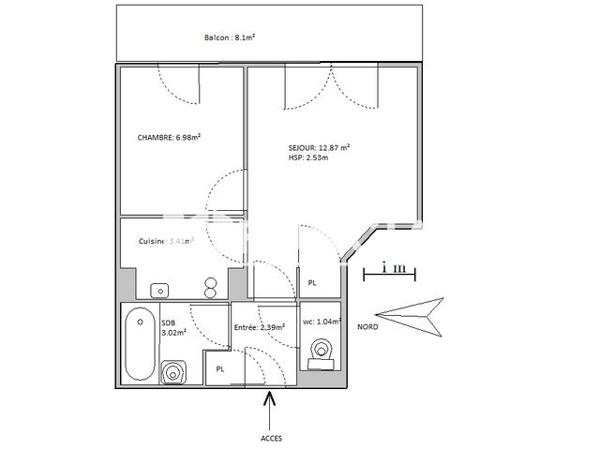 Location Appartement 2 pièces 29.6 m² - 5-15 RUE BOTHIRON Blanquefort 33290