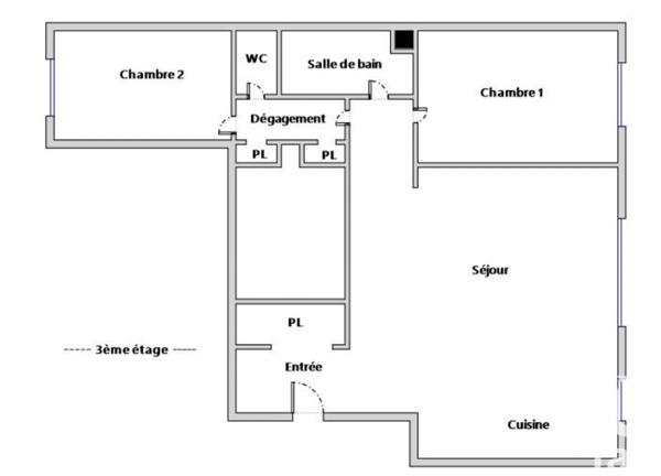 Appartement 3 pièces de 51 m² à Saint-Ouen-sur-Seine (93400)