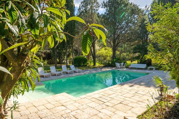 Villa de caractère avec parc paysager, étang et piscine