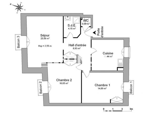 Location Appartement 3 pièces 77 m² - 27 A AVENUE DE NOAILLES Evian Les Bains 74500