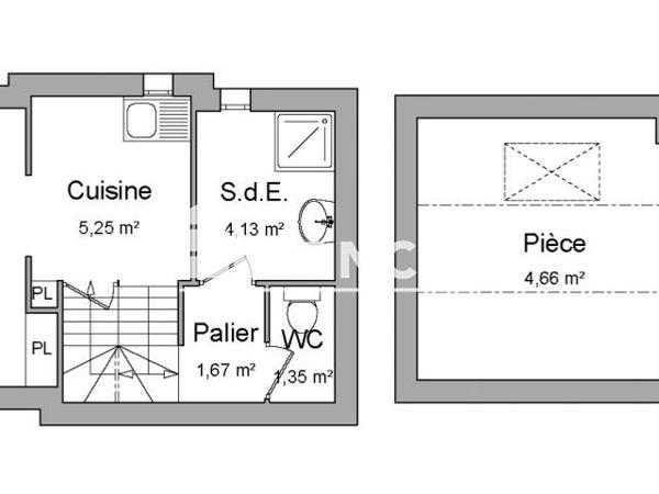 Location Maison 3 pièces 49.52 m² - 1 RUE CAMILLE DESMOULINS St Pierre Des Corps 37700