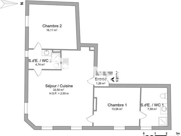 Location Appartement 3 pièces 75.77 m² - 3 RUE FOURNARIE Montpellier 34000
