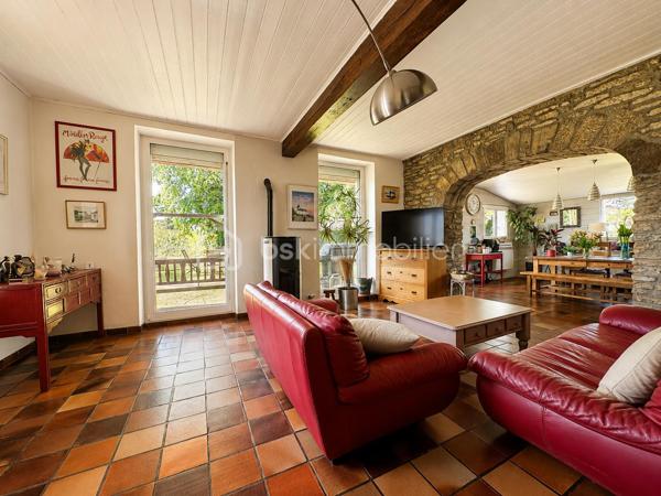 BSKIMMOBILIER vous présente : Une maison singulière, pleine de cachet, idéalement située et offrant de belles possibilités d’évolution. Un bien rare pour celles et ceux qui recherchent plus qu’une simple habitation : un véritable lieu de vie.

Amoureux de la belle pierre, du charme de l’ancien et des maisons qui ont une véritable âme, cette propriété devrait immédiatement retenir votre attention.

Édifiée sur un terrain clos d’environ 1 130 m², cette maison de caractère de 8 pièces séduit par son cachet authentique, ses beaux volumes et son environnement privilégié. Ici, tout est réuni : pierre apparente, poutres, carreaux anciens, belles hauteurs, ambiance chaleureuse et extérieur agréable, le tout avec écoles, commerces et gare accessibles à pied.

Le rez-de-chaussée propose une belle entrée, un vaste espace séjour–salle à manger, un salon cosy, une cuisine ouverte ainsi qu’un cellier. Les pièces de vie offrent une atmosphère conviviale et familiale, avec une vraie sensation d’espace et de charme.
La maison dispose aujourd’hui de 4 chambres, réparties sur les niveaux supérieurs.

À l’étage, vous découvrirez deux belles chambres ainsi qu’une salle de bains. Le second niveau accueille deux grandes chambres supplémentaires, parfaites pour une famille, des espaces invités, un bureau ou un projet indépendant.

Un véritable atout complète ce bien : le potentiel d’évolution au rez-de-chaussée, avec la possibilité d’aménager un appartement indépendant. Cette configuration ouvre la porte à différents projets : logement familial complémentaire, espace pour recevoir, activité locative, profession indépendante ou maison d’amis.

À l’extérieur, le terrain clos offre un bel écrin de verdure, intime et agréable. Le mur de clôture en pierre vient renforcer le charme de l’ensemble et apporte une vraie identité à la propriété.

Pour plus d'information et visiter ce bien contactez Guillaume LE STRAT.

Pour vous, je réalise, gratuitement et sous 48h votre avis de valeur dans le cadre d’une succession ou de votre projet de vente sur les secteurs Golfe du Morbihan, Pays d'Auray, Ploemel, Brech, Pluneret, Sainte-Anne-D'Auray, Plumergat, Le Bono, Plougoumelen, Baden...Pluvigner et ses alentours... Au plaisir de vous aider ou vous accompagner personnellement dans votre projet immobilier !