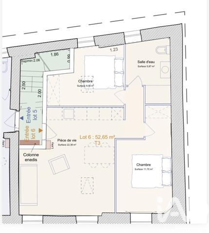Appartement à vendre 3 pièces 52 m² Limonest
