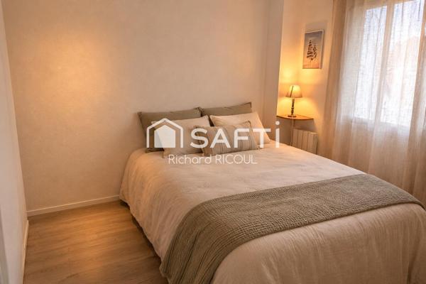 Dans l'éventail. Duplex 53m² - Cheminée - Plage 9' à pied - 2 ch, 2 sdb.