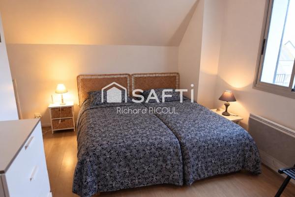 Dans l'éventail. Duplex 53m² - Cheminée - Plage 9' à pied - 2 ch, 2 sdb.
