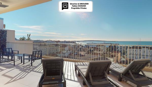 Penthouse 3 pièces 78 m²  - 86 m² de terrasses - Vue mer & Palais des Festivals