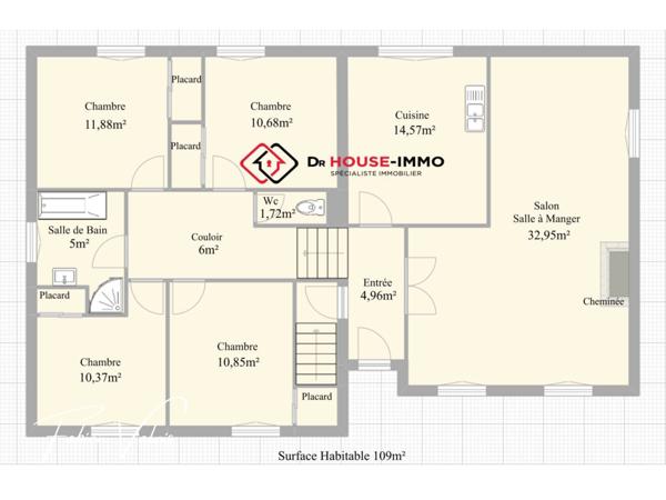 Maison à vendre 6 pièces de 109 m²