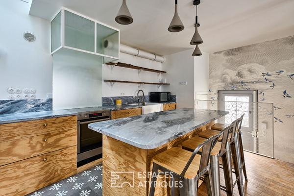 Maison rénovée par architecte avec terrasse proche Halle Pajol