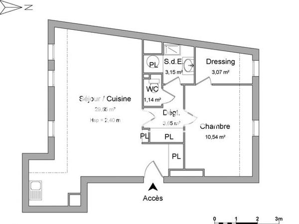 Location Appartement 2 pièces 51.1 m² - DURACHAI La Roche Sur Yon 85000