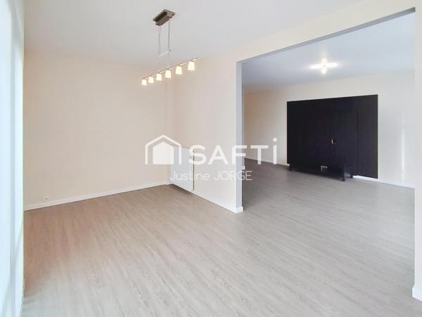 Appartement 4 pièces, 2 chambres, refait à neuf