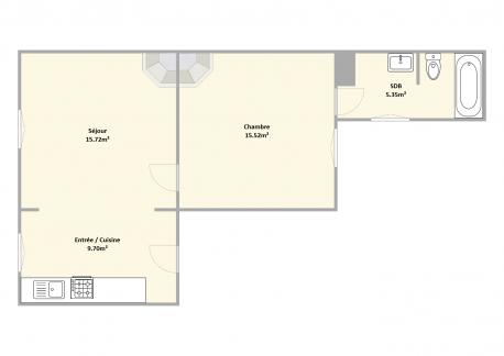 Appartement à vendre 2 pièces 47 m² Reims