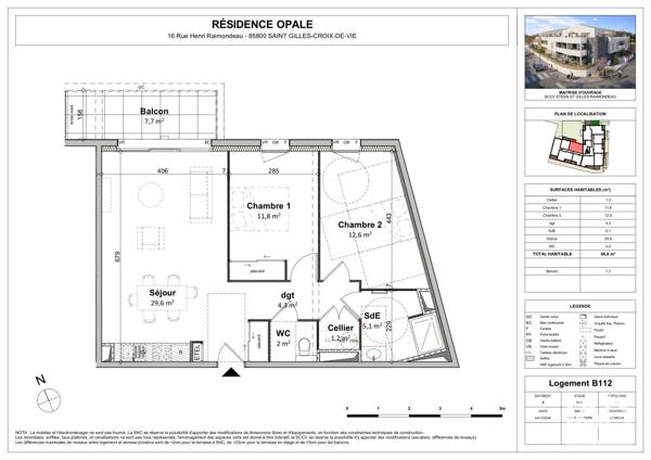 Appartement (neuf) à vendre 3 pièces 67 m² Saint-Gilles-Croix-de-Vie
