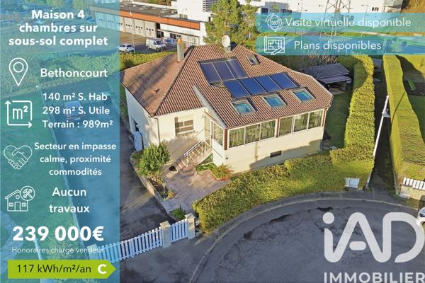 Maison à vendre 6 pièces 140 m² Bethoncourt