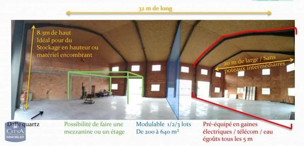 Local professionnel à vendre 640m²