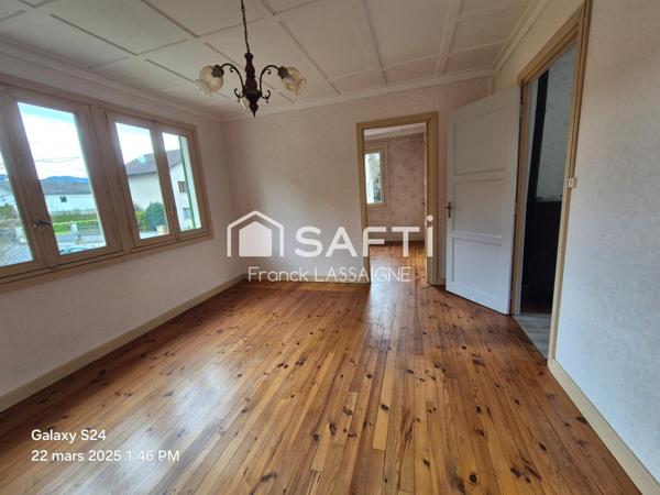 Proche centre ville Chalet 64m² + terrain/garage